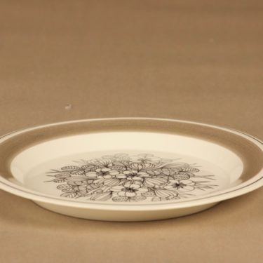 Arabia Krokus lautanen, 24.5 cm, suunnittelija Esteri Tomula, 24.5 cm, kukka