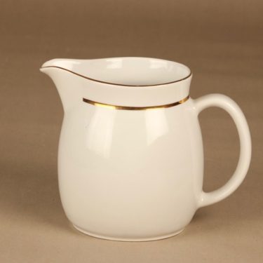 Arabia KL pitcher, stripe decorative designer unknown