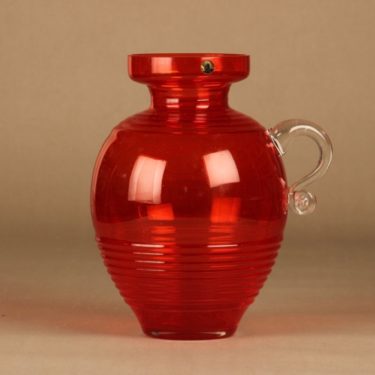 Riihimäen lasi 1509 Kleopatra vase, red designer Tamara Aladin