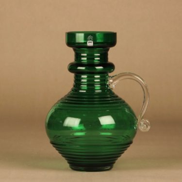 Riihimäen lasi Kleopatra maljakko, vihreä designer Tamara Aladin