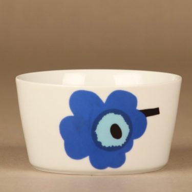 Marimekko Unikko bowl, blue designer Maija Isola