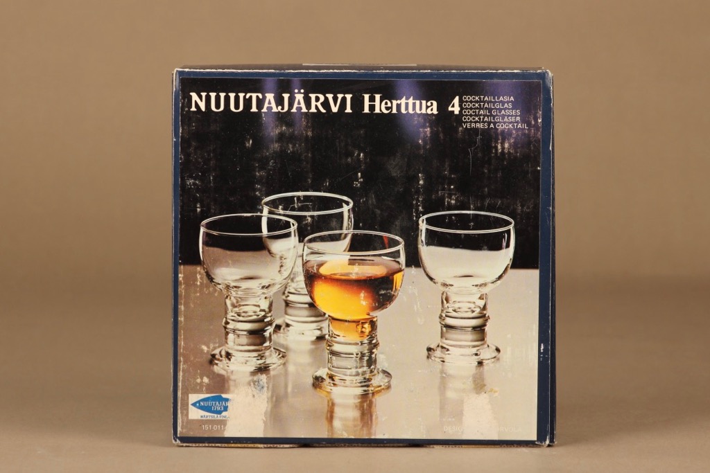 Nuutajärvi Herttua Cocktail-lasi, 11 cl, 4 kpl, suunnittelija Heikki Orvola, 11 cl