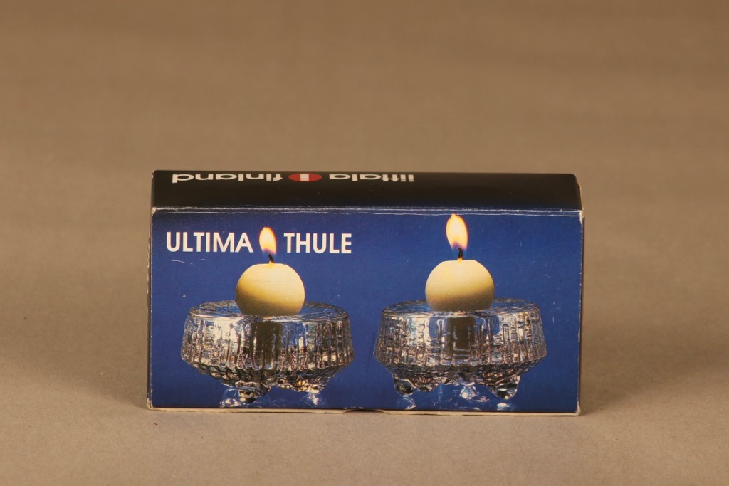 Iittala Ultima Thule kynttilänjalka, kirkas, 2 kpl, suunnittelija Tapio Wirkkala,