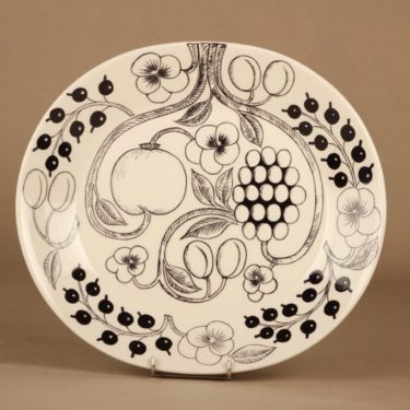 Arabia Paratiisi plate XL, black/white designer Birger Kaipiainen