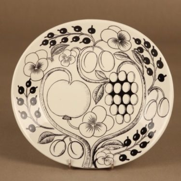 Arabia Paratiisi plate M, black/white designer Birger Kaipiainen