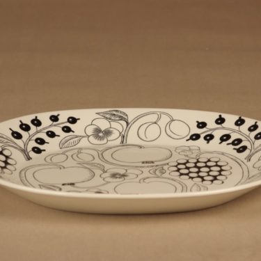 Arabia Paratiisi serving plate, black/white designer Birger Kaipiainen