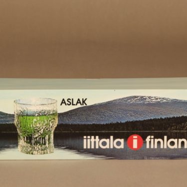 Iittala Aslak liköörilasi, 12 cl, 4 kpl, suunnittelija Tapio Wirkkala, 12 cl