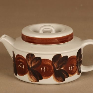 Arabia Rosmarin teekannu, käsinmaalattu, suunnittelija Ulla Procope, käsinmaalattu, signeerattu