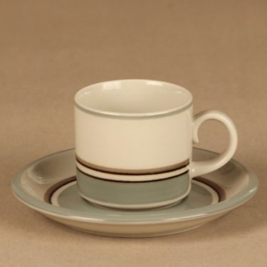 Arabia Kuru coffee cup, stripe decorative designer unknown