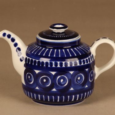 Arabia Valencia tea pot, hand-painted designer Ulla Procope