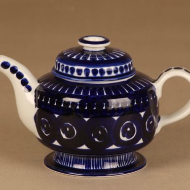 Arabia Valencia tea pot, hand-painted designer Ulla Procope