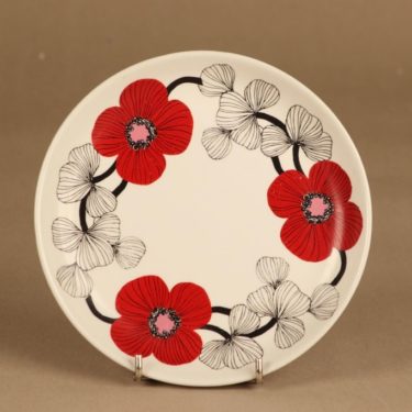 Arabia Isokukka lautanen, 17 cm, suunnittelija Esteri Tomula, 17 cm, kukka, retro