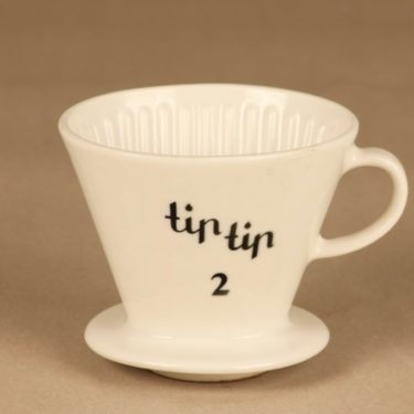 Arabia TipTip kahvinsuodatin, valkoinen, musta, suunnittelija ,