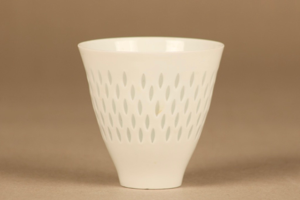 Arabia rice porcelain coblet, signed designer Friedl Holzer-Kjellberg