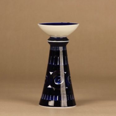 Arabia Valencia kynttilänjalka, käsinmaalattu, suunnittelija Ulla Procope, käsinmaalattu, signeerattu