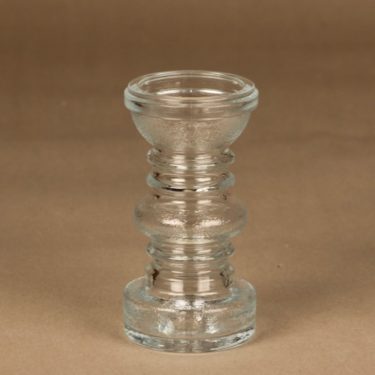 Riihimäen lasi Carmen vase/candle holder, clear designer  Tamara Aladin