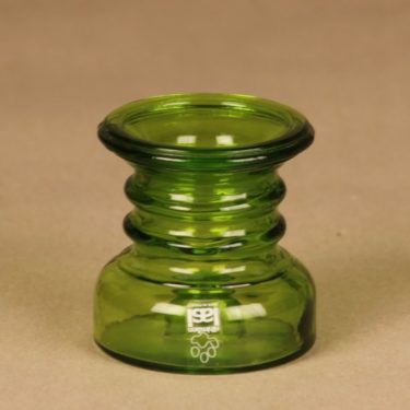 Riihimäen lasi Carmen vase/candle holder, green designer Tamara Aladin
