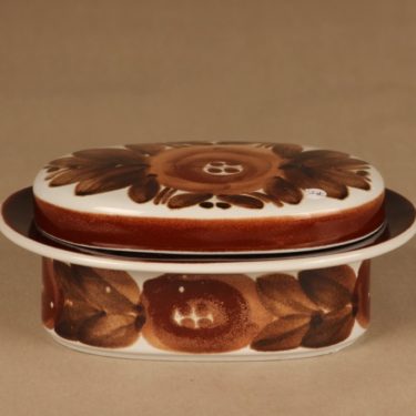 Arabia Rosmarin butter box, hand-painted designer Ulla Procope