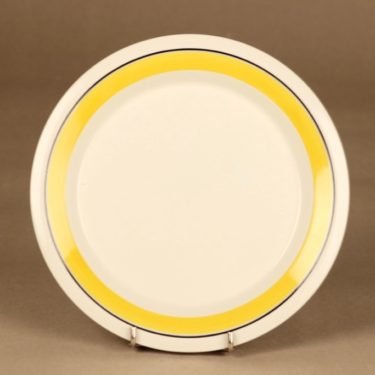 Arabia Faenza Yellow Stripe plate 20 cm designer Peter Winquist