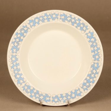 Arabia Pizzicato soup plate, light blue designer Esteri Tomula