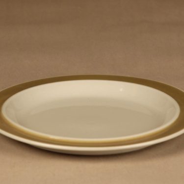 Arabia Oliivi lautanen, 25.5 cm, suunnittelija Olga Osol, 25.5 cm, raitakoriste