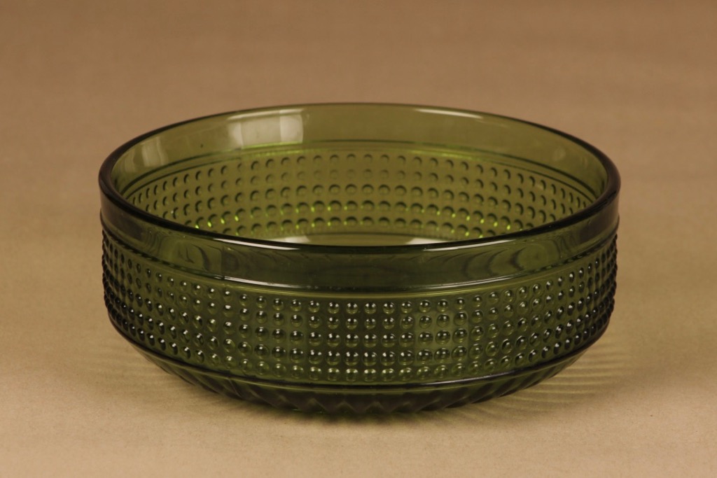 Riihimäen lasi Barokki bowl, green designer Erkkitapio Siiroinen