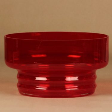 Riihimäen lasi 1256 bowl, red designer Tamara Aladin