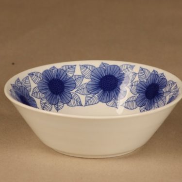 Arabia Malva aamiaiskulho, sininen, suunnittelija Esteri Tomula, kukka, ornamentti