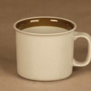 Arabia Oliivi cacao mug, stripe decorative designer Olga Osol