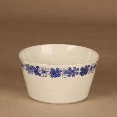 Arabia Ansa kulho, sininen, suunnittelija Esteri Tomula, kukka, serikuva