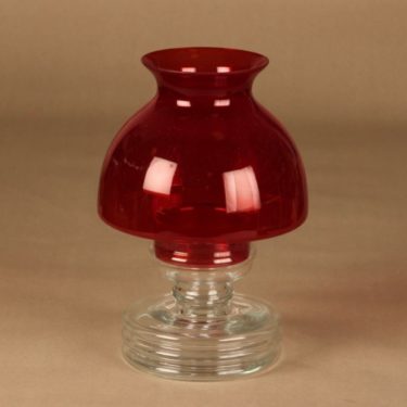 Riihimäen lasi Apollo candle lantern red designer Nanny Still