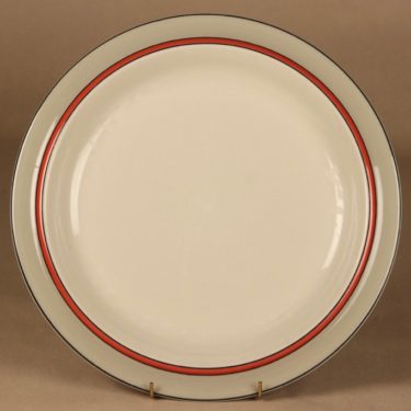 Arabia Aslak serving plate, stripe decorative designer Inkeri Leivo