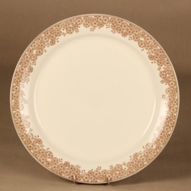 Arabia Veronica tarjoiluvati, ruskea, suunnittelija Inkeri Leivo, serikuva, kukka