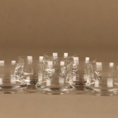 Iittala Romantica snapsilasi, kirkas, 6 kpl, suunnittelija Tapio Wirkkala,