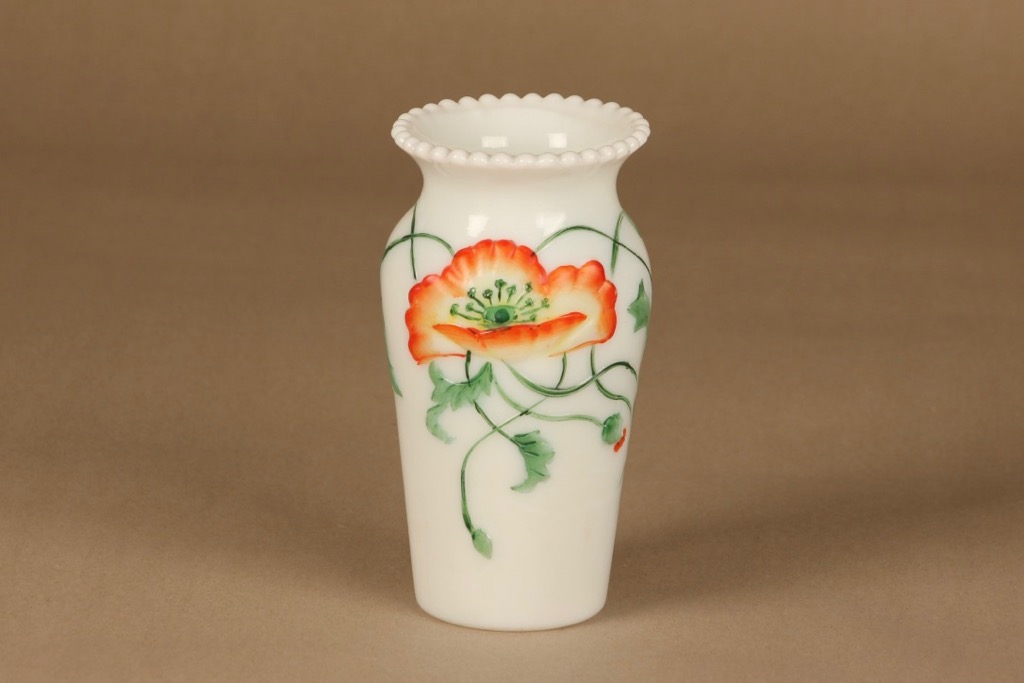 Riihimäen lasi vase, hand-painted designer