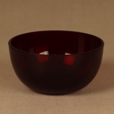 Iittala malja, rubiininpunainen, suunnittelija Kaj Franck,