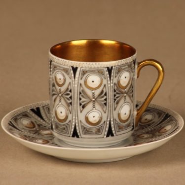 Arabia Asta mocca cup, hand-painted designer Esteri Tomula
