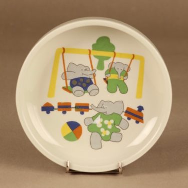 Arabia Elefantti lasten lautanen, monivärinen, suunnittelija Inkeri Leivo,