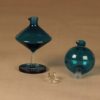 Riihimäen lasi Harlekiini oil- ja vinegar carafe, turquoise designer Nanny Still 2