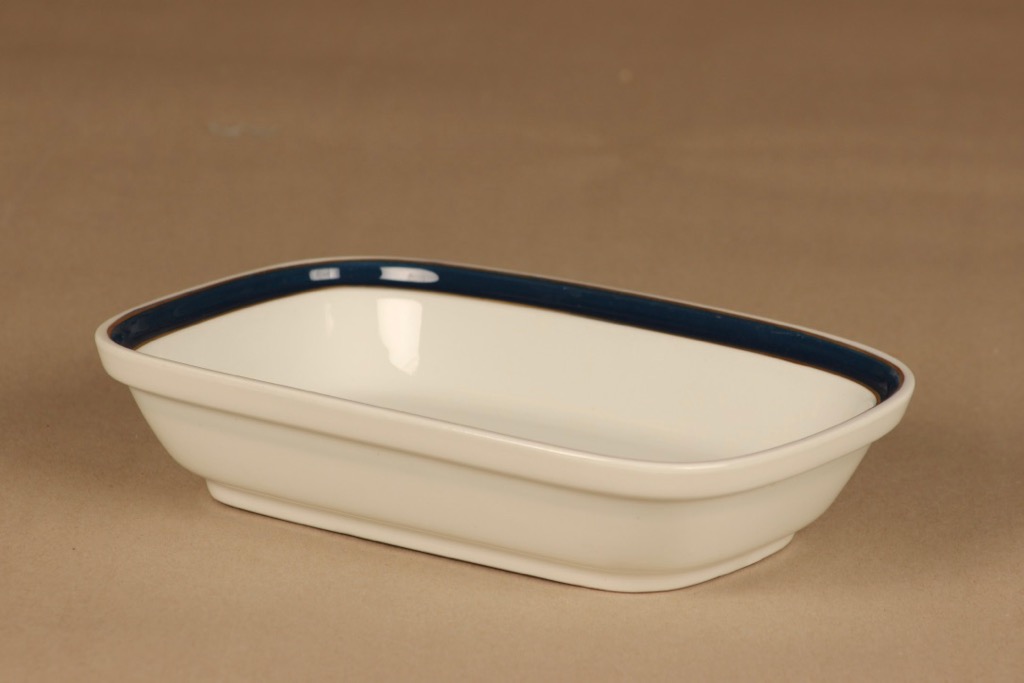 Arabia Ahti tarjoilukulho, suunnittelija Raija Uosikkinen, raitakoriste