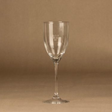 Iittala Tieva red wine glass, decorative sanded designer Oiva Toikka