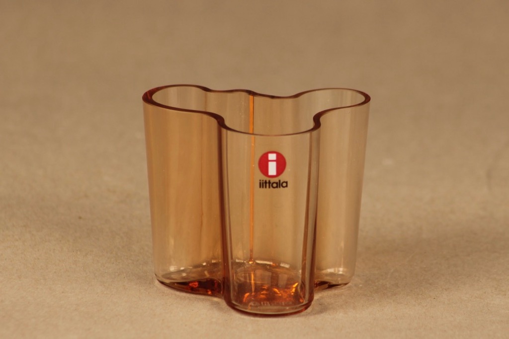 Iittala Aalto Collections vase amber, miniature designer Alvar Aalto
