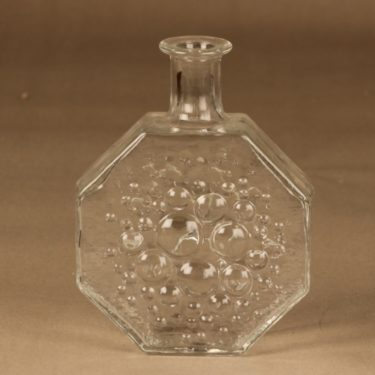 Riihimäen lasi Stella Polaris decorative bottle, clear designer Nanny Still
