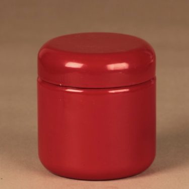 Finel 4111 purkki, punainen, suunnittelija Seppo Mallat,
