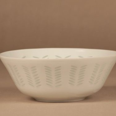 Arabia riisiposliini malja, valkoinen, suunnittelija Friedl Holzer-Kjellberg,