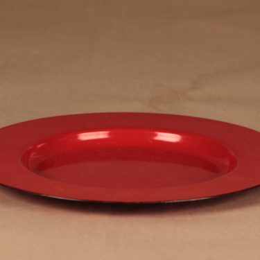 Finel enamel plate red 27 cm designer Leif Eriksson