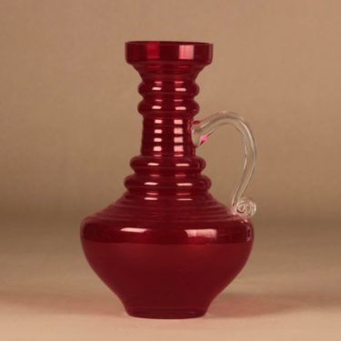 Riihimäen lasi 1511 Kleopatra vase, red designer Tamara Aladin
