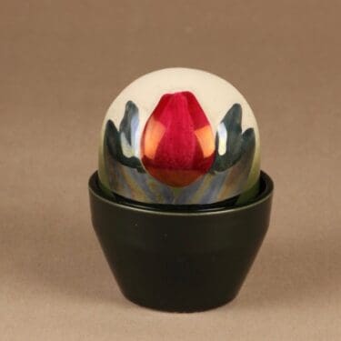 Arabia HLS ikikukka, punainen tulppaani suunnittelija heljä Liukko-Sundström