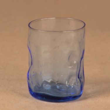Humppila Fantasia glass, blue designer Henrik Koivunen