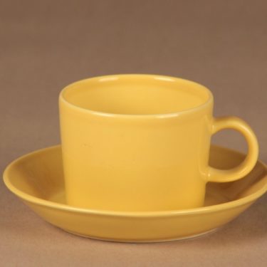 Arabia Teema teekuppi, keltainen, suunnittelija Kaj Franck,